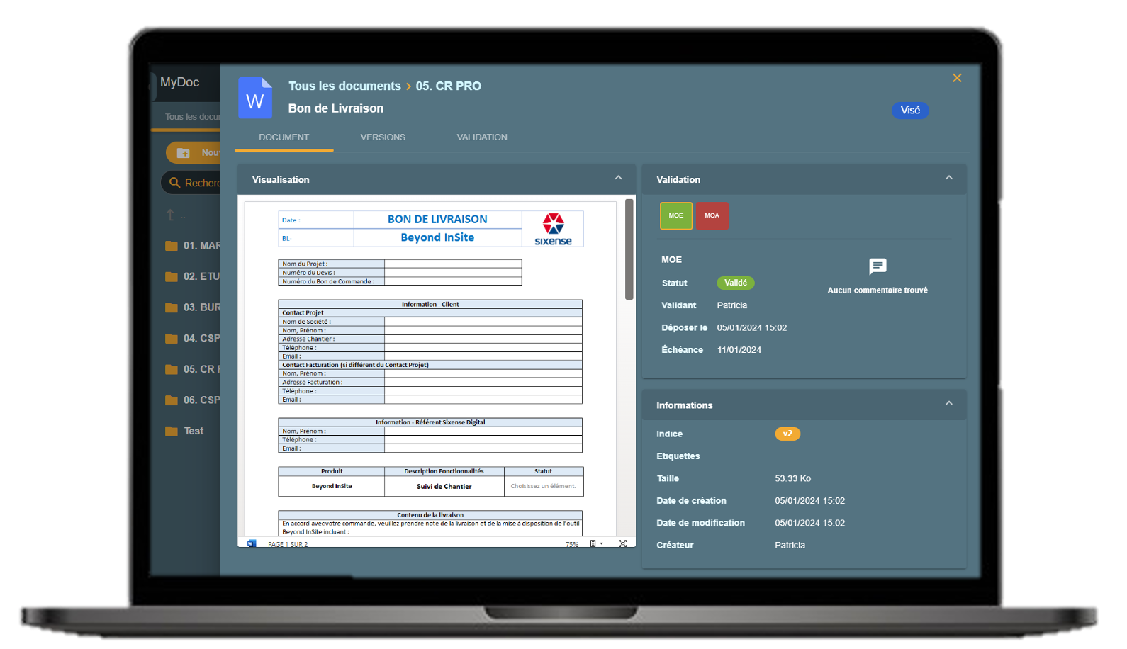 Document management solution MyDoc